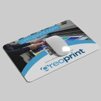 Custom Printed Mouse PadPolyester Fabric + Rubber Base with Pictures, Names, Logos and more