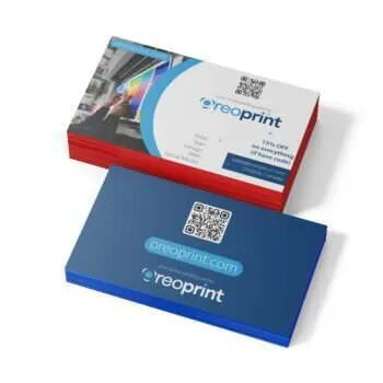 Thick business cards with colored edges