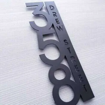 Acrylic sign House number| With Personalized Address
