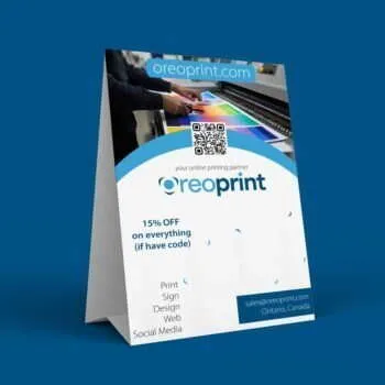 Premium Table Tent Cards - Dual-Sided Table Card