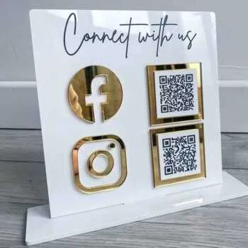 QR Scanner Acrylic Stand – Easy & Handy for Shops, Restaurants, Offices & More